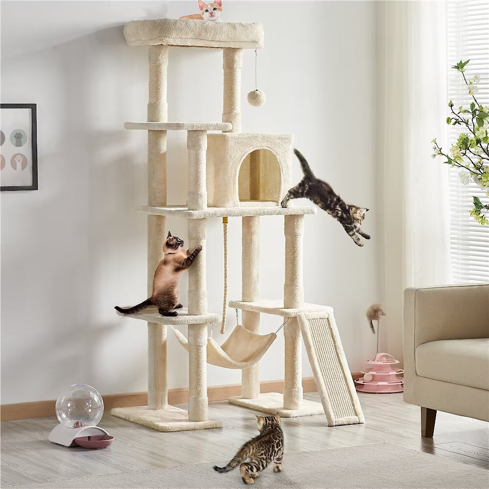 Multi-Level 63-in Plush Cat Tree