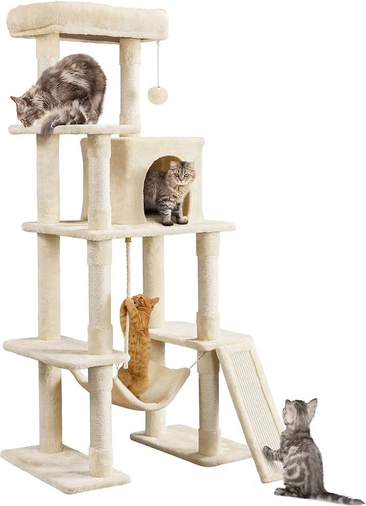 Multi-Level 63-in Plush Cat Tree